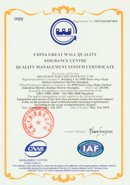 China Shanghai Rotorcomp Screw Compressor Co., Ltd zertifizierungen