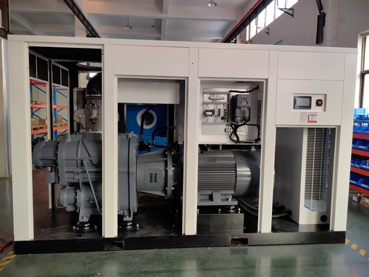 Zweistufige Pferdestärken 400kw des VSD-Drehschrauben-Kompressor-7,5