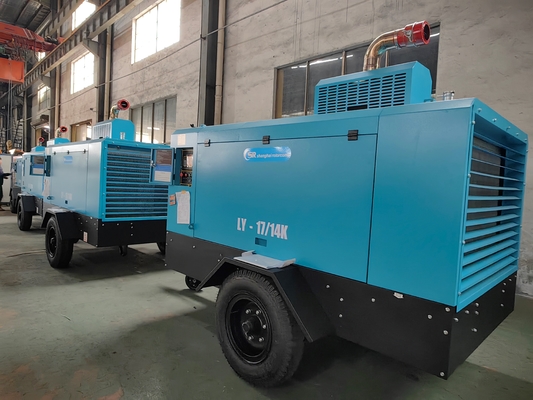 CE/ISO9001 200PSI 150-160PS Dieselbetriebene Schraubkompressor für industrielle Anwendungen