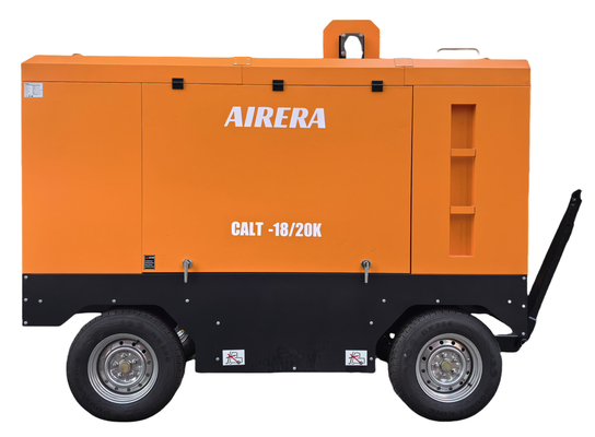 Shanghai Rotorcomp CALT-18/20K Diesel-Schraubkompressor für optimale Leistung bei extremen 55°C Umgebungstemperaturen